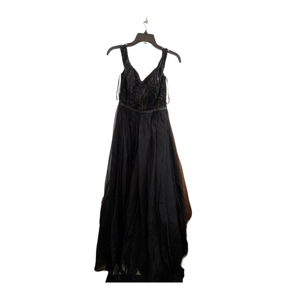 VIPGIRL Black Sequin Maxi Dress - Size S - Formal Gown - Picture 1 of 2